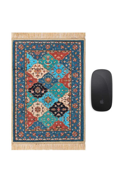 Mousepad decorativ cu covor mic albastru petrol