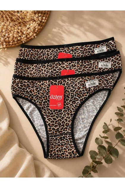 3 lü kadın külot leopar