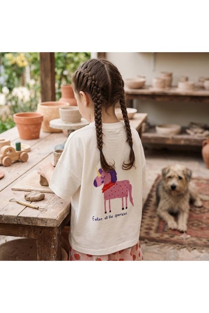 Oversize Unicorn Çocuk T-shirt