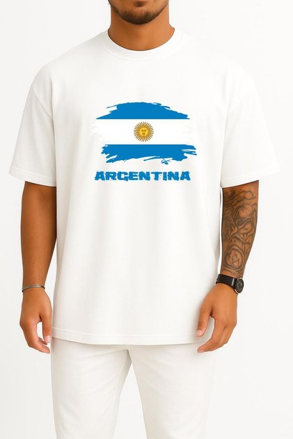 Oversize Argentina -Unisex T-Shirt with Argentina Chest Design