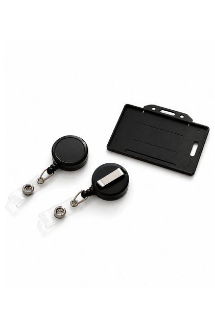 Personnel Yoyo Card Holder Black and Card Container