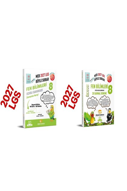 2027 8 .SINIF FEN BİLİMLERİ SORU BANKASI + 8 FEN BİLİMLERİ İLK DOZ 20 SARMAL DENEME 2027