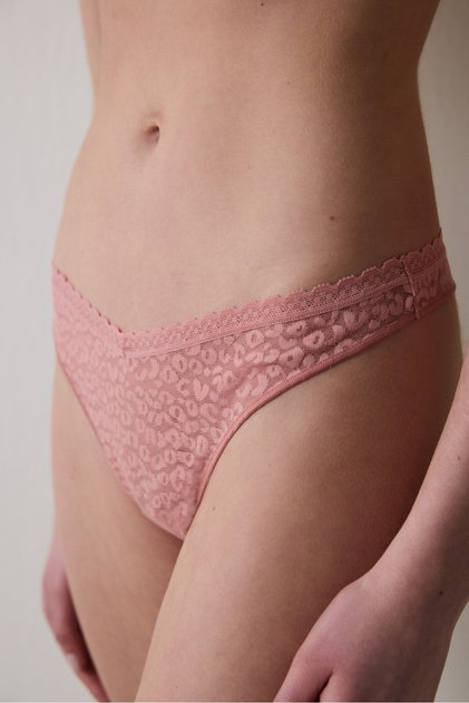 Lako vezivne tange u obliku slova V, roze boje