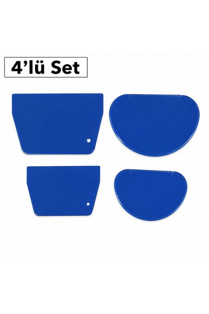 Dinc Kitchen Plastik Oval Hamur Kazıyıcı 4lü Set