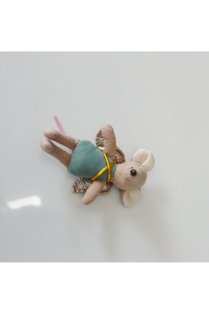 Other green Danish Fabric Mouse Doll Cute Angel Wing Mouse Doll Zodiac Gift Rag Doll Knick-Knack