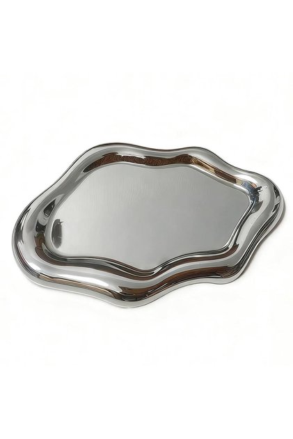 B Simple Jewelry Storage Tray Creative Cloud Shapes Electroplated Jewelry Earrings Ring Display Desk