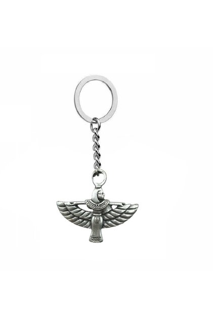 Faravahar Ahura Mazda Keychain – Unisex Spiritual and Authentic Symbol with Antique Design