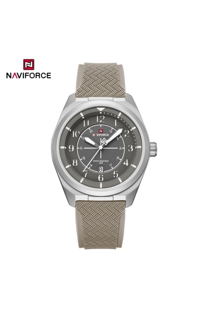 NAVIFORCE SBGY NAVIFORCE Men's Business Casual Quartz Watch 3ATM Waterproof Date Silicone Strap Wris