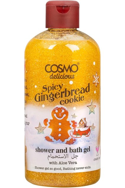 Cosmo Delicious Spicy Gingerbread Cookie With Aloe Vera Shower & Bath Gel 500ml