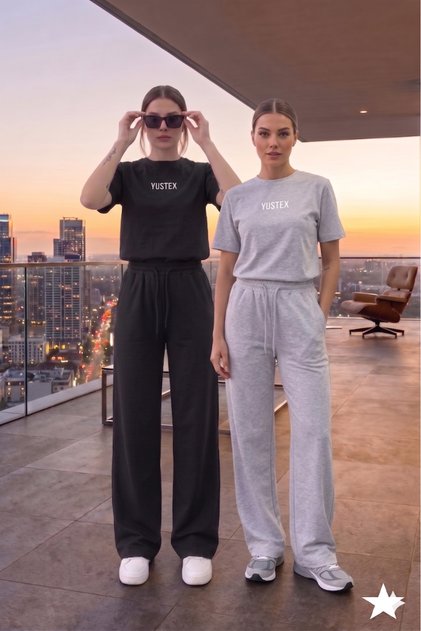 Σετ 2 γυναικείων εποχιακών φούτερ oversized - Επιλογή χρώματος μαύρο & γκρι - Άνετη εφαρμογή