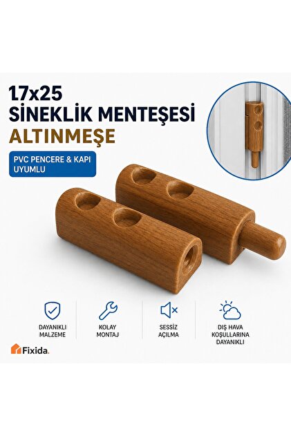 Fixida 17x25 Sineklik Menteşe Altınmeşe/Kahverengi Renk 10'lu