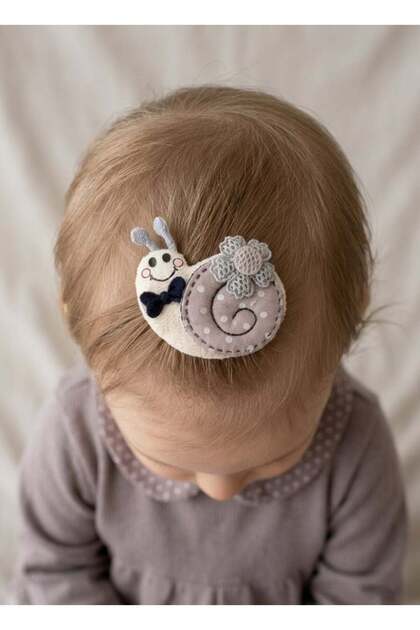 Pink Gray Cream Hairless Baby Clip with Sally Figure for Babies