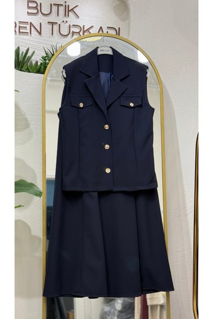 Jacket Skirt Double Set Yrn-336