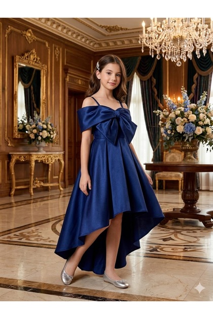 Milo Premium Bow Detailed Graduation Special Occasion Girls' Evening Dress- Trendyol Milo Premium Bow Detailed Graduation Special Occasion Girls' Evening Dress- Trendyol