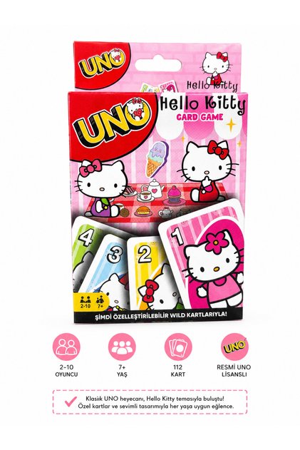 Hello Kitty UNO Kart Oyunu Lisanslı Eğlenceli Aile Oyunu