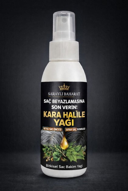 Kara Halile Yağı Beyaz Saçlara Özel Karışım Bakım Yağı 100 Ml