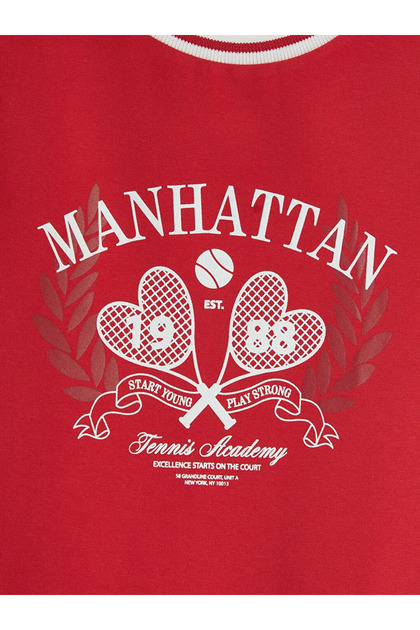 Red Manhattan Printed Girls' T-Shirt