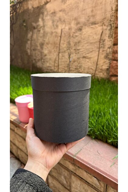 Kraft silindir Kutu 15*15cm SİYAH