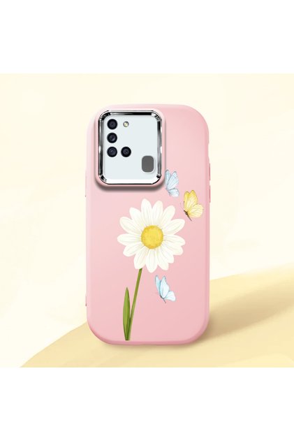 Pink Silicone Case with Shock-Absorbing Camera Protections Compatible with Samsung Galaxy A21S