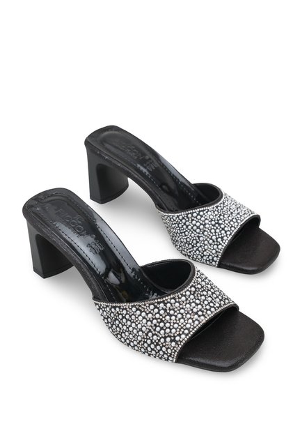 Women's Heeled Slippers 00127571 Black