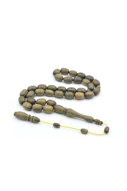 Systematic Capsule Cut Large Size Green Rosewood Prayer Beads