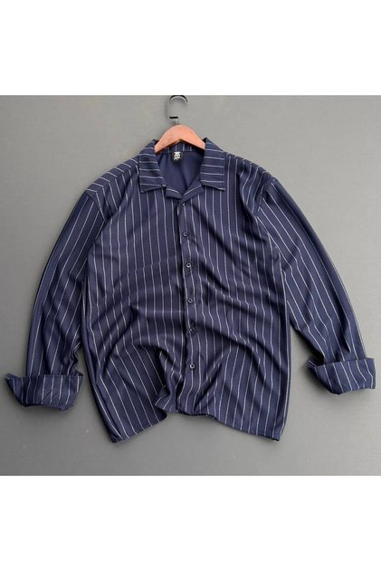 Striped Crepe Shirt