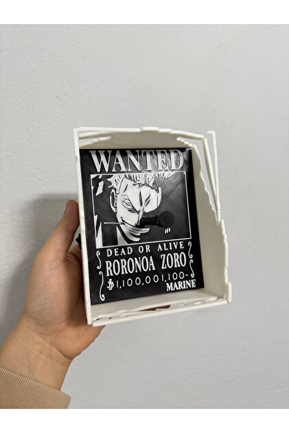 3Devat One Piece Roronoa Zoro Wanted Poster - LED Işıklı 3D Baskı