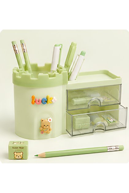 SEVİMLİ KALEMLİK KALE ÇEKMECELİ