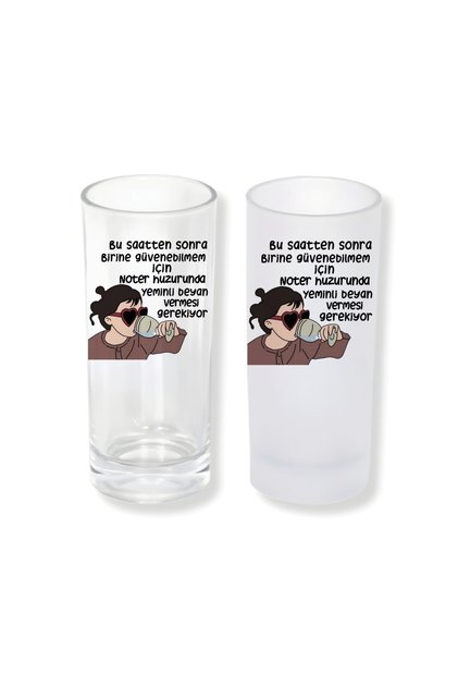 Güven Sözlü Raki Glass With/Without Ice Option – 1 Stylish Presentation Glass 0197