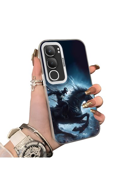 Vivo Y19S 4G/Y19S Pro Compatible Hard Acrylic Back Silicone Edge Lens Protection Case