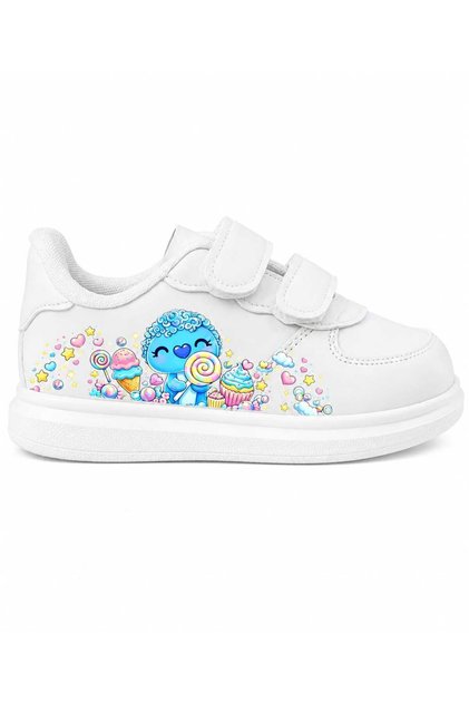 Sugar Ice Cream Printed White Tape Children's Sports Shoes Sneaker