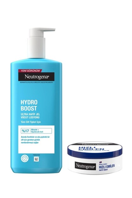 Boost Ultra Hafif Jel Vücut Losyonu 400 ml & Hızlı Emilen Çok Amaçlı El ve Vücut Bakım Kremi 200 ml