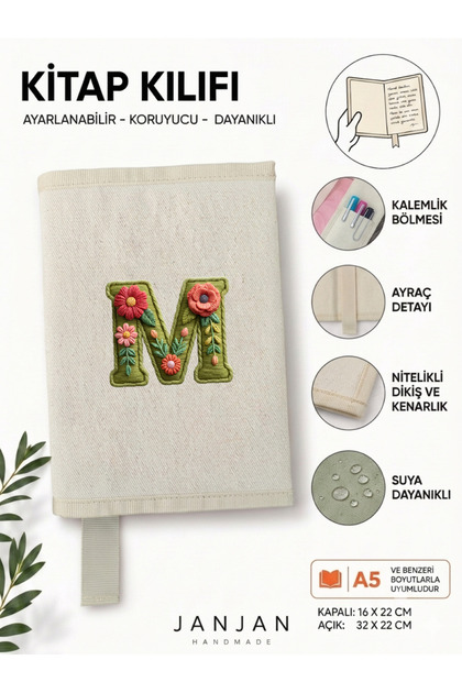 DOĞAL KUMAŞ Kitap Kılıf,Yıkanabilir Kitap Kılıfı,Kitap Koruyucu,32x22 cm KİTAP KORUYUCU ÇANTA,BOOK SLEEVE,Kitap Çantası,KİTAP SEVER HEDİYESİ,ORGANİZER,DEFTER AJANDA KILIFI,İSİMLİ KİTAP KILIFI