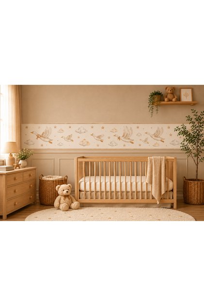 Swan Princess Baby Room Wall Border Self-Adhesive