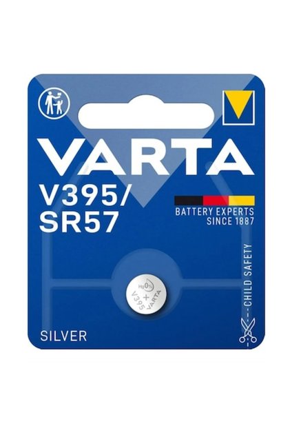 Baterie V395/SR57, Oxid de argint, 1.55V, 42 mAh, Tip buton/monedă