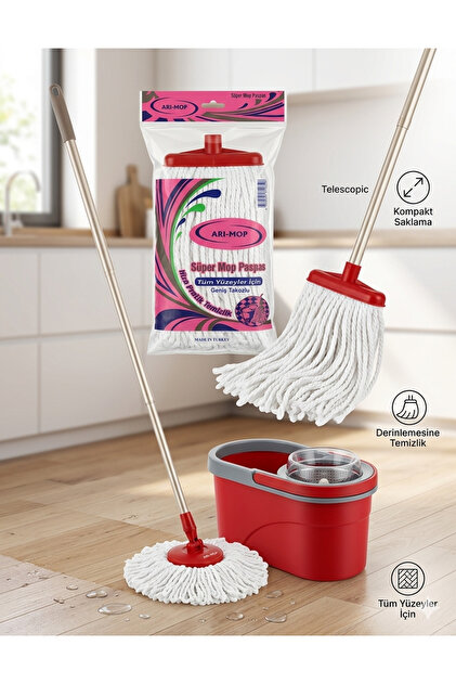 またたび　404060 Zambak Plastik Temizlik Seti Dönerli Vileda Mop - Fiyatı, Yorumları