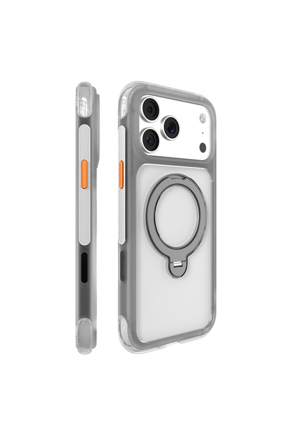 iPhone 17 Pro Case M-Safe Compatible with Stand and Airbag Design Air Shield Series Cover Gray