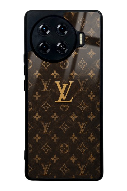 Tecno Spark 20 Pro Plus Brown Gold Lv Design Glossy Phone Case