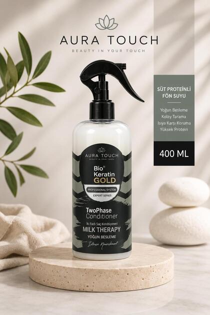 AURA TOUCH Keratin Gold 400 ml Milk Therapy Fön Sütü