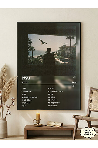postercraft Motive Pasaj Albüm Tasarım Ahşap Tablo Poster