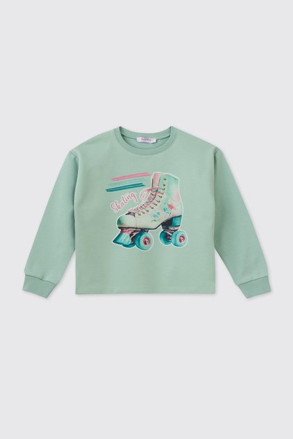 Baby Girl Mint Sweatshirt