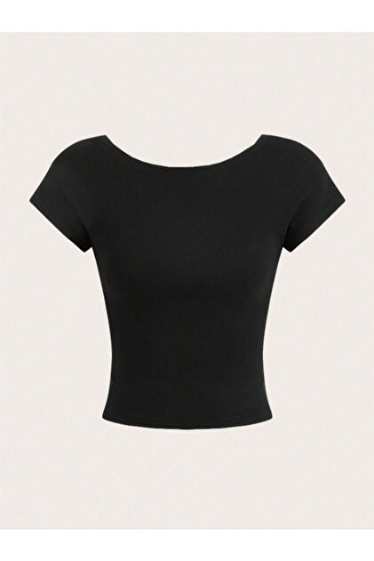 Kayık Yaka Side Gathered Body-Hugging Blouse