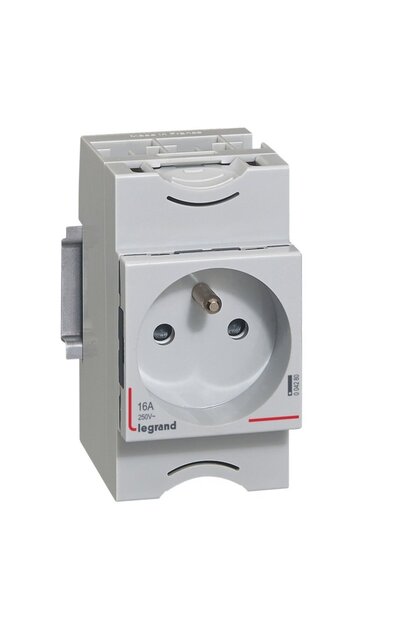 4280 Rail Type Ups Socket 10/16A 250V Ac Din Rail Panel Socket 2P+T Modular Socket