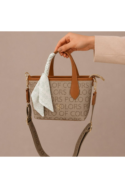 Women's Leather Look Medium Size Hand and Shoulder Bag