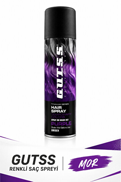 Professional Geçici Unisex Saç Boyası Sprey 150 Ml Mor Purple