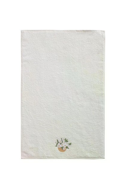 Lcw Home Ecru Floral Embroidery Face Towel 50X80 cm