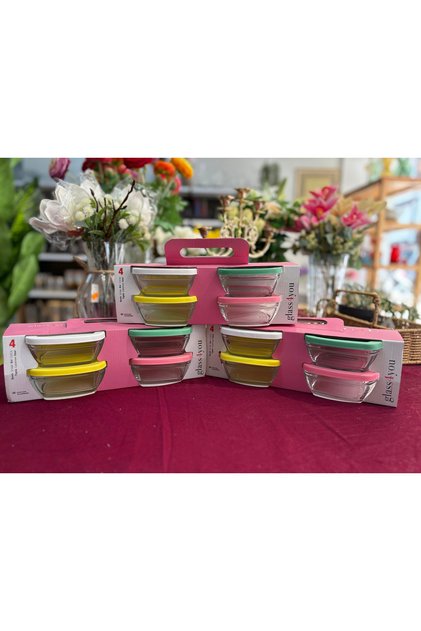 Glass You 12 li Kapaklı Kase 11 cm