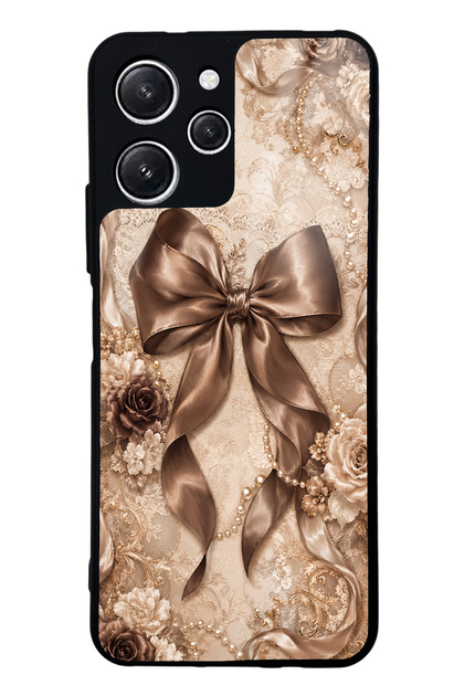 Xiaomi Redmi 12 Glossy Phone Case with Bronze Pearl Design