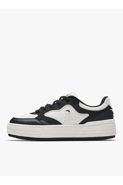 Women’s Platform Court Sneakers – Retro Casual White Trainers