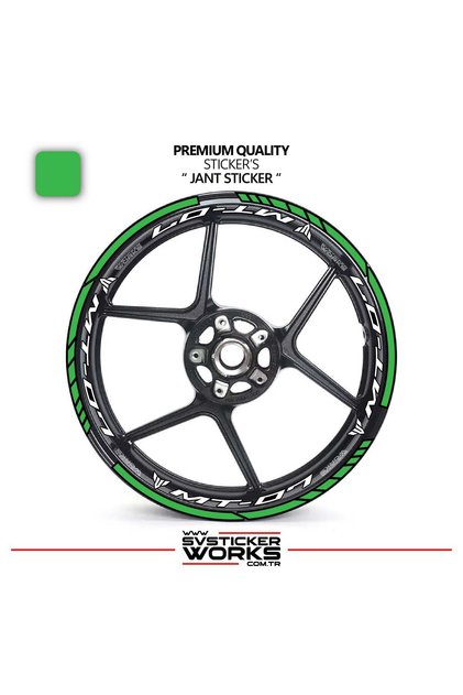 Yamaha Mt07 Wheel Sticker and Inner Text Printed Label Sticker Model Premium Quality